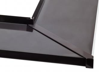 Hliníková spojka - 90° - nos 25mm - tmavohnedá RAL 8019 1