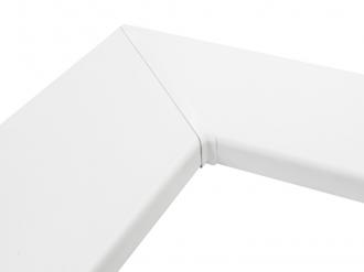 Spojka pre vnútorné plastové parapety - 90° - biela 1