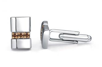 Pánske manžetové gombíky biele zlato biele diamanty 2