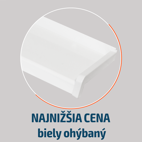 vonkajsie ohybane parapety biela